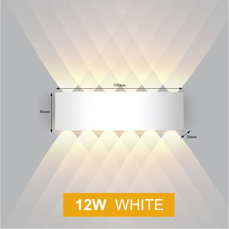 Aluminium LED Wall Lamp Waterproof Garden Balcony Lighting