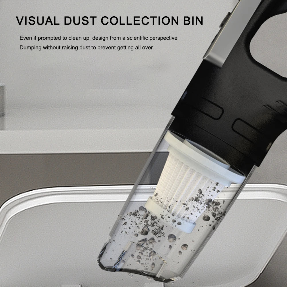 120W Portable Car Vacuum Cleaner USB Charging Handheld Cordless Vacuum
