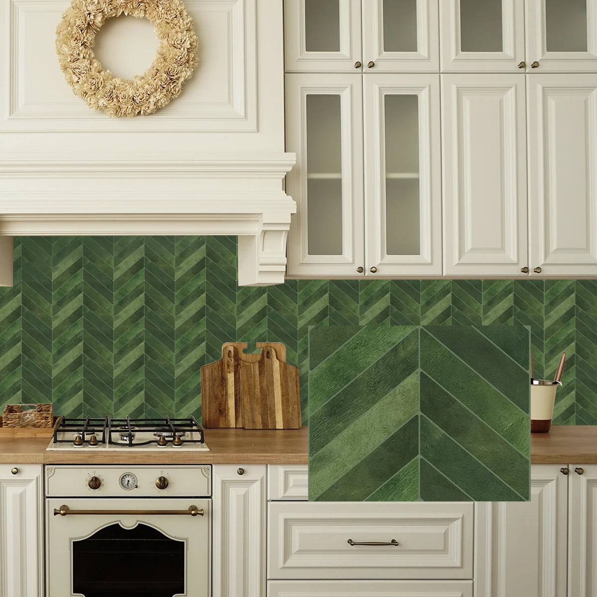 3D self-adhesive wall stickers, waterproof and easy to clean, suitable for kitchen, bathroom, living room, dining room, etc.