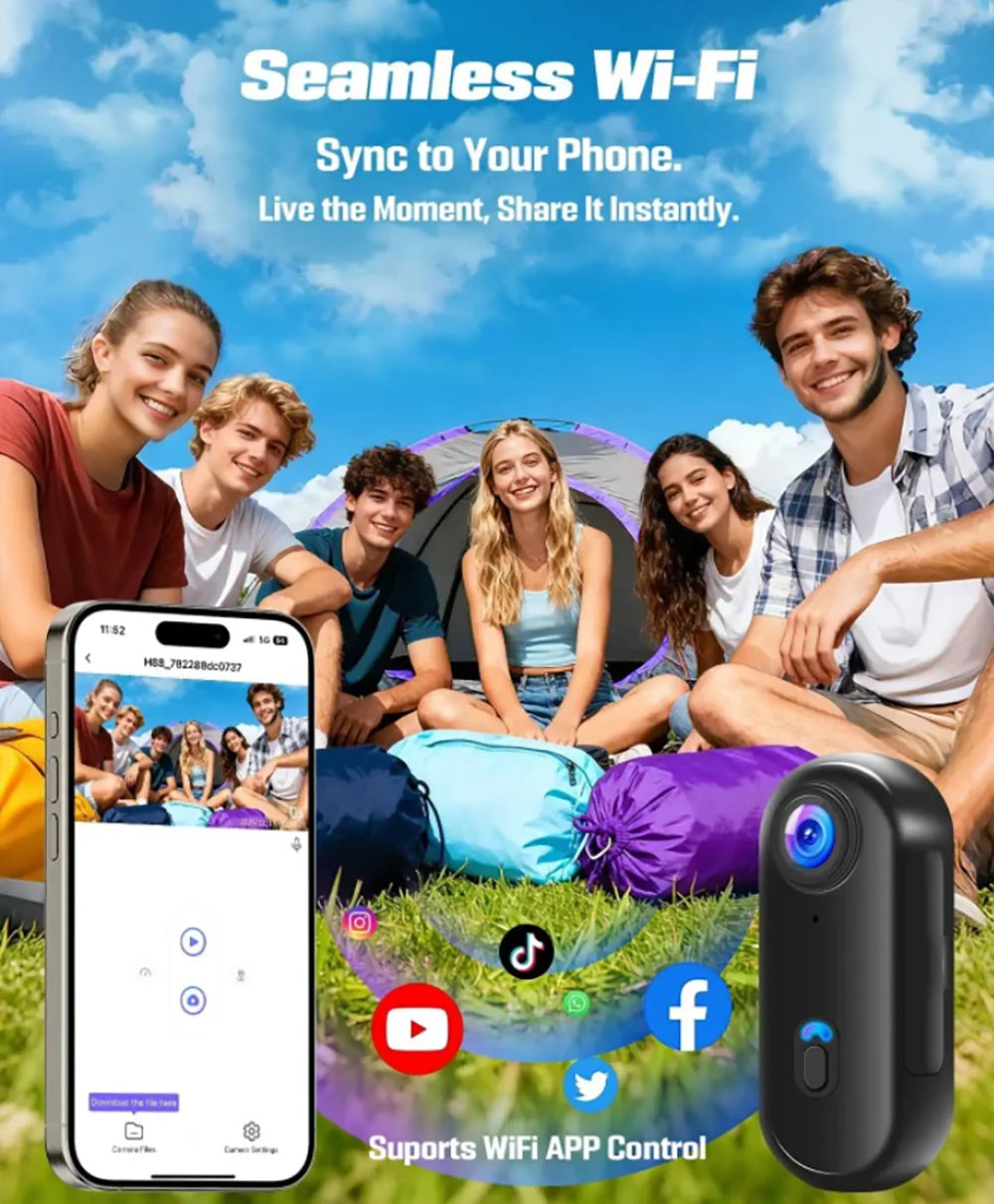 4K HD  Mini Recorder Finger WIFI Action Camera Lightweight