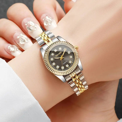 Luxury Men Business Watches Gold & Silver Fashion Women Quartz Watch