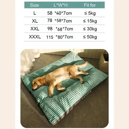Big Dog Mat Corduroy Pad for Medium Large Dogs Oversize Pet Sleeping Bed Big Thicken Dog Sofa Removable Washable