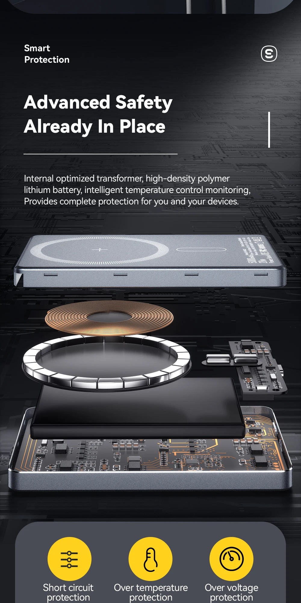 Essager  ultra Thin Wireless Magnetic External Battery 20W 5000mAh Fast Charging For iPhone 17 16 15 14