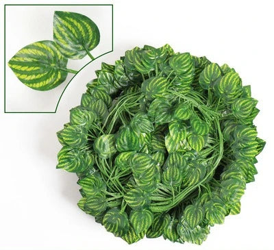 12pcs Artificial Plants Hanging Green Leaf - Fake Plant Vines Creeper