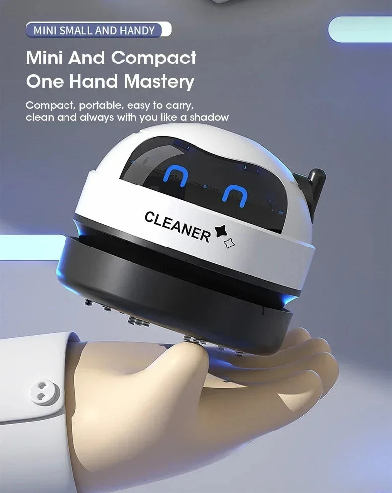 Handheld Mini Vacuum Cleaner Home Office Desktop and keyboard