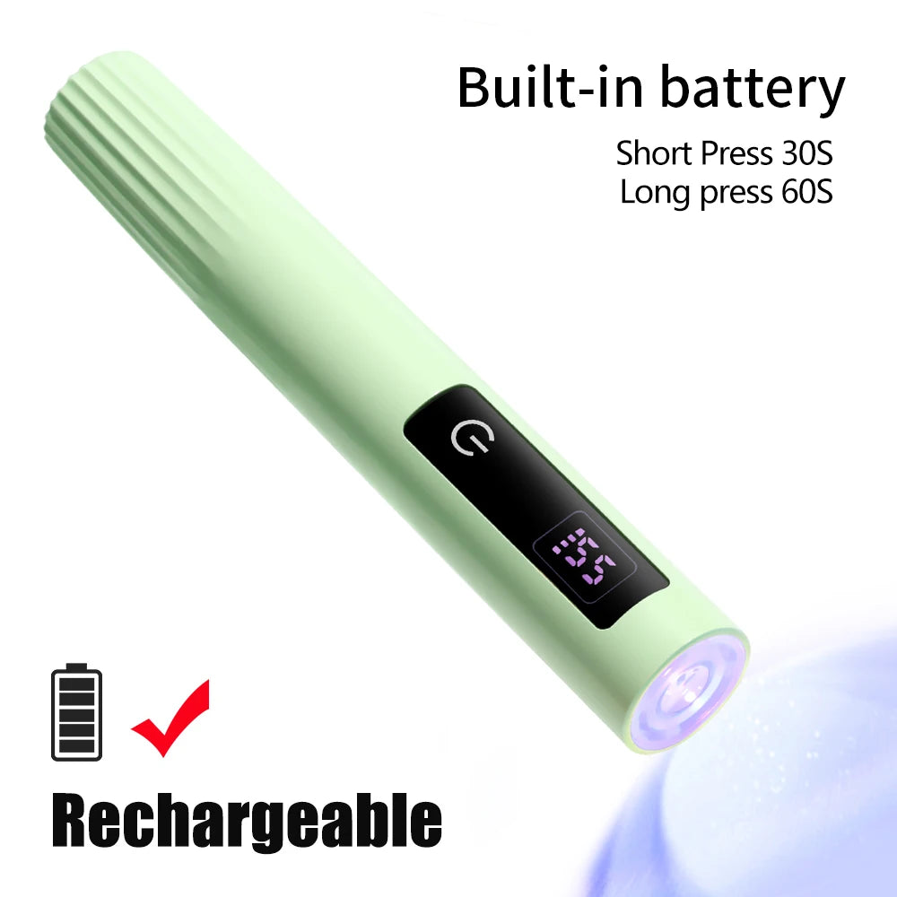 Pencil Lamp Nail UV LED Dryer Portable Rechargeable Flashlight UV Light