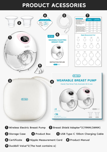 GREAT DEAL **1 PC MAMIJOY Wearable Electric Breast Pump 4 Modes  & 36 Suction levels - Silent Hands Free pump