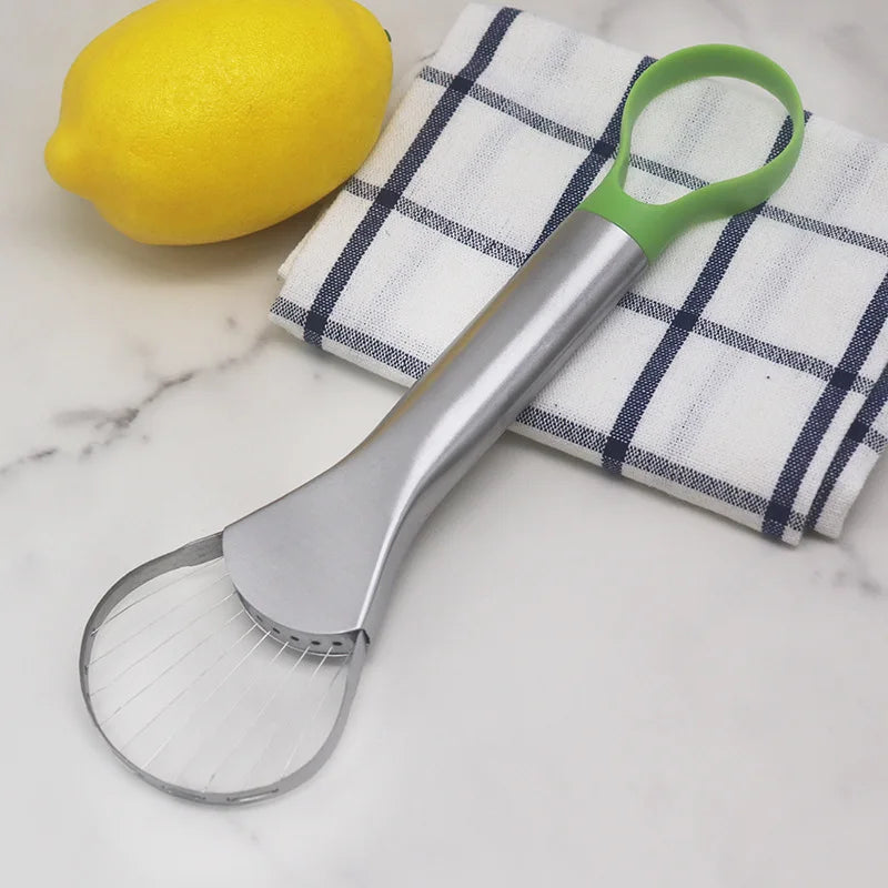 Avocado Slicer 2 In 1 Stainless Steel Avocado Cutter Peeler Knife Pitaya Kiwi Slicer Peeler Kitchen Gadget Fruit Vegetable Tools