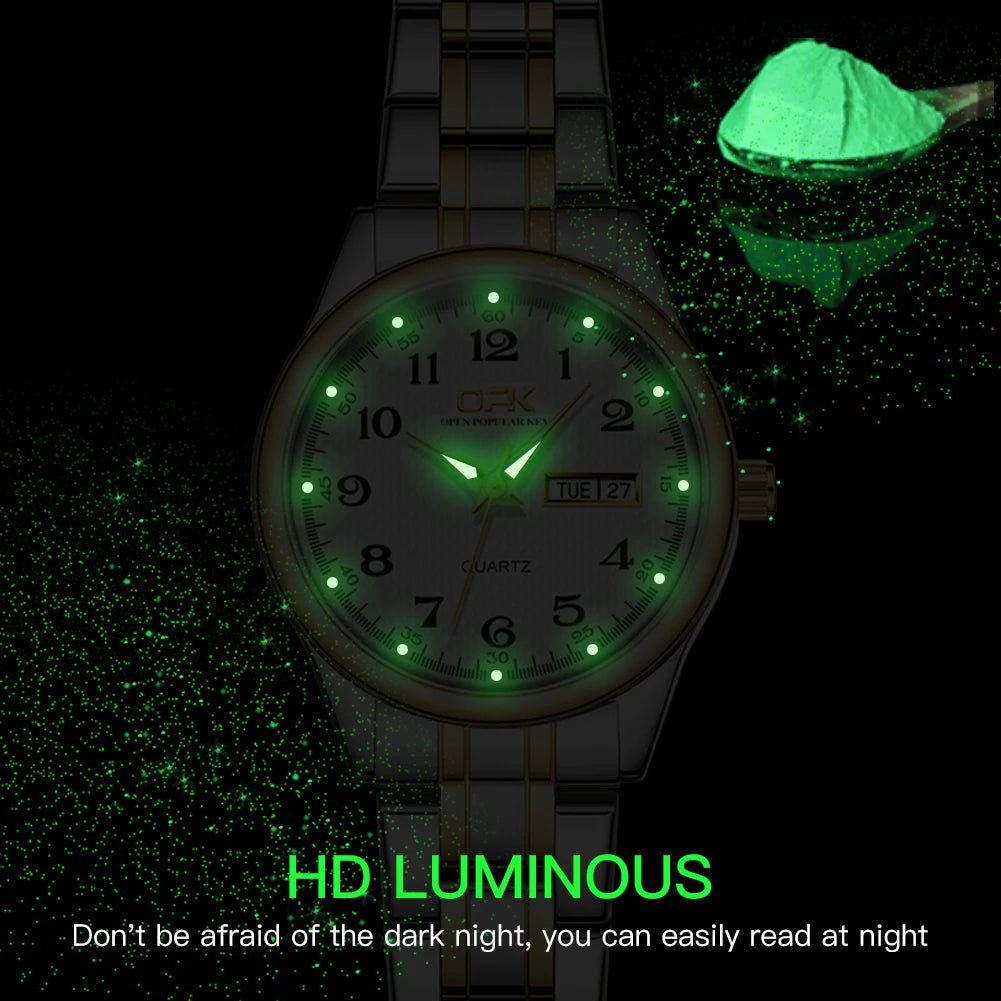 Watch For Women Quartz Watch Waterproof Classic Luxury Brand Stainless Steel Strap