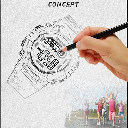Digital LED Luminous Waterproof Watch for Kids Multi-function