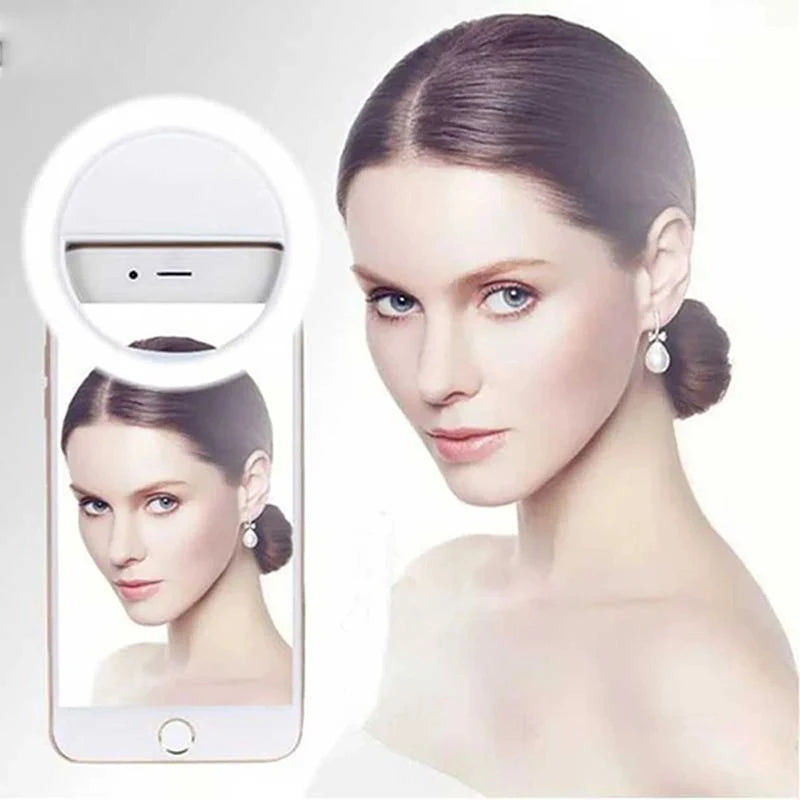 LED Selfie Ring Fill Light Cell Phone Taking Photos Live Streaming Beauty Led 3 Speed Adjustable Fill Light Clip For Video Live