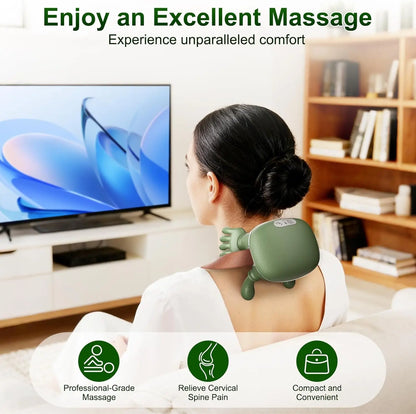 Wireless Neck And Back Massager with Heat 4D Kneading Shiatsu Deep Tissue