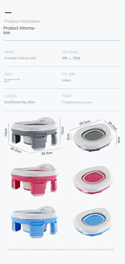 3 in 1 Travel Toilet Seat Foldable Children Potty with Bags