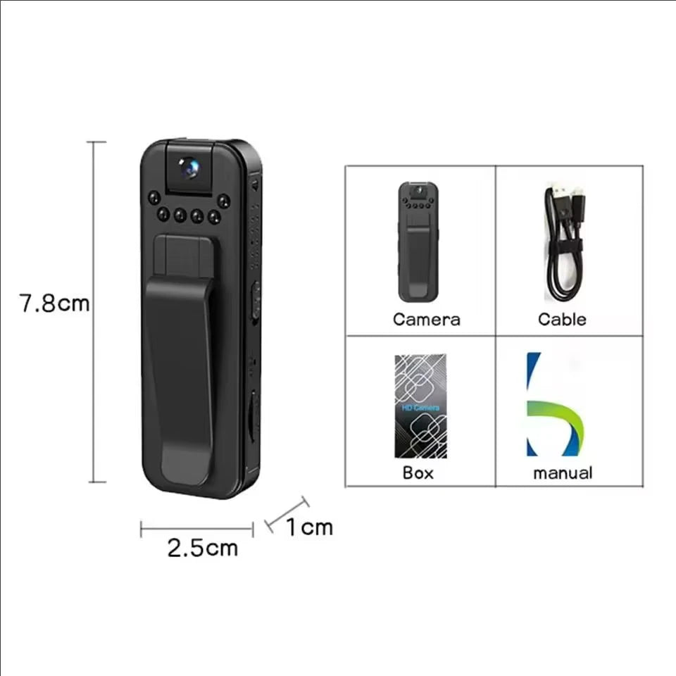 1080P HD Mini Camera Portable Digital Video Recorder- Camcorder Night Vision Body Cam Infrared