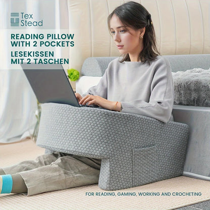 Large Reading Pillow, Memory Foam Bed Rest Pillow for Reading, laptop