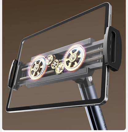 Stand Phone, Tablet Holder Floor Aluminum  Retractable iPad Clip