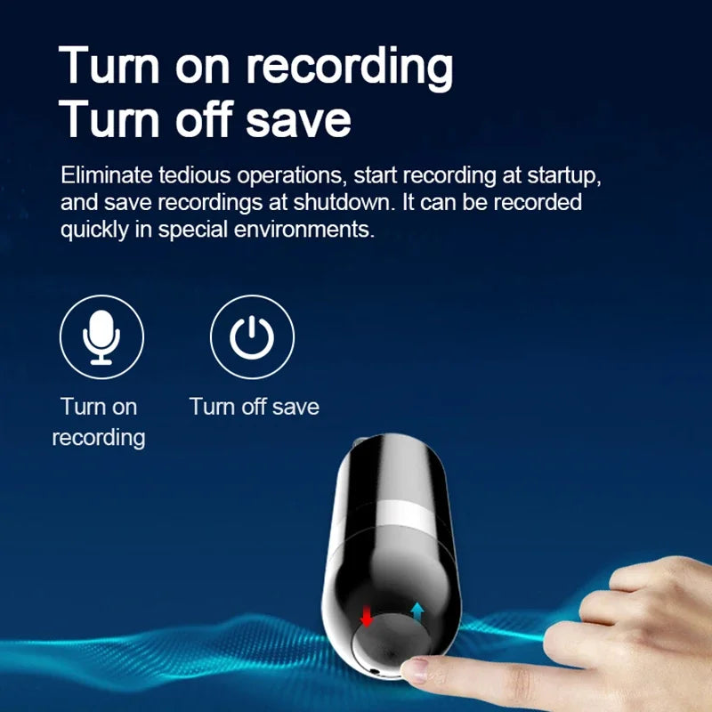 Mini Voice Recorder Digital Device with key ring & necklace