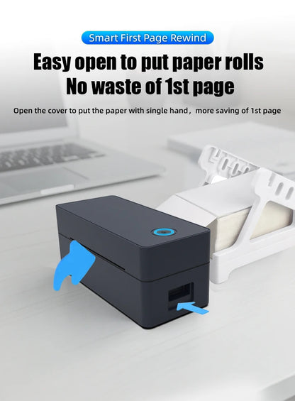 4 inch Bluetooth thermal printer for 30mm-110mm Paper label printer