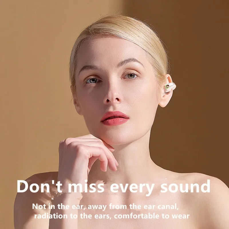 Earphone Clip Wireless Bluetooth Sport Noise Canceling