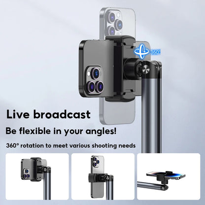 Stand Phone, Tablet Holder Floor Aluminum  Retractable iPad Clip