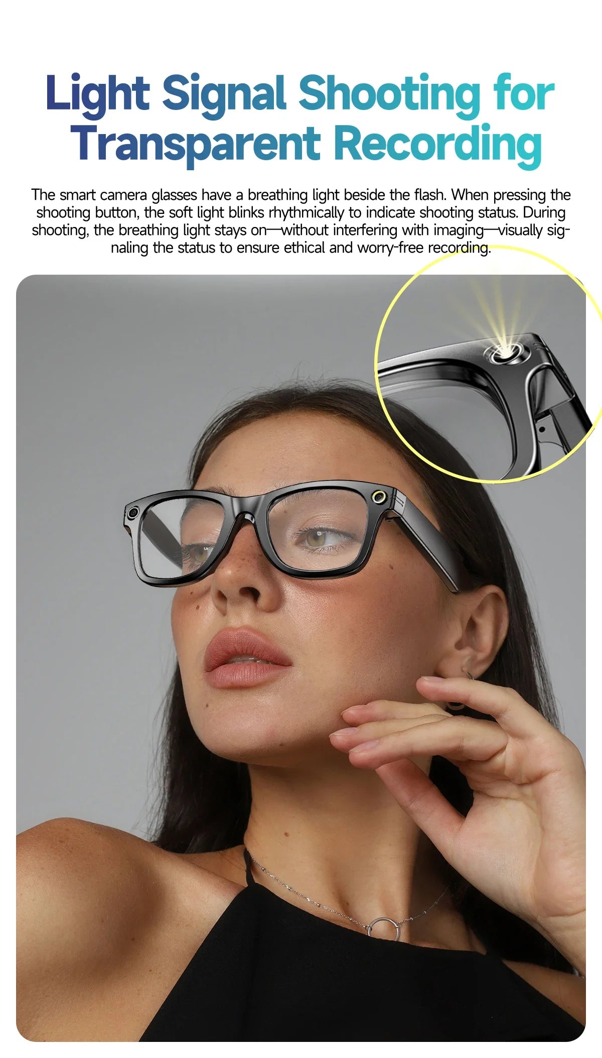 TOP 1 Meta AI Smart Glasses 13MP Camera Video Recording 100+ Languages Translation Sunglasses